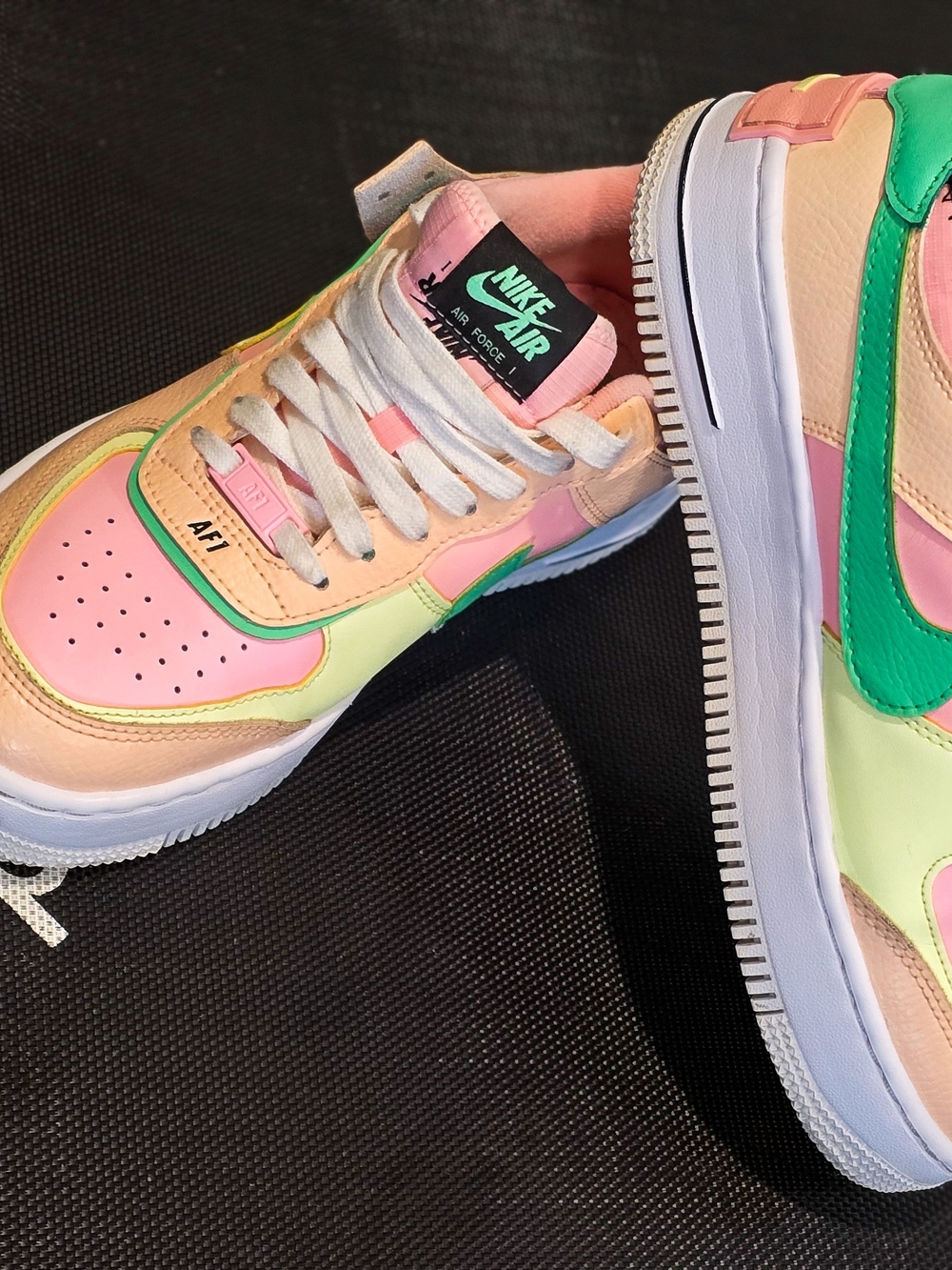 Nike Air Force 1 Low Pastel Pink Green Cream Sneakers